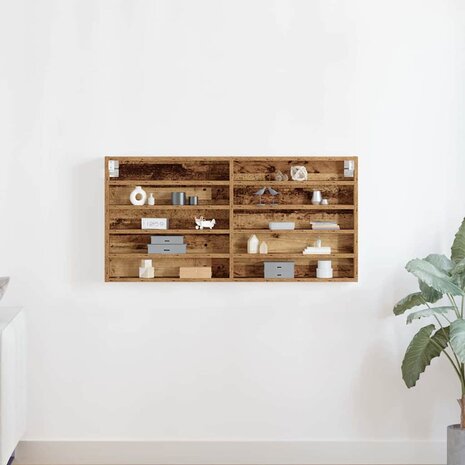 Vitrinekast met plank Oud Hout 100 x 8,5 x 50 cm Bewerkt hout 4