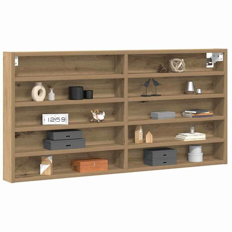 Vitrinekast Artisan Eiken 100 x 8,5 x 50 cm Bewerkt hout 3