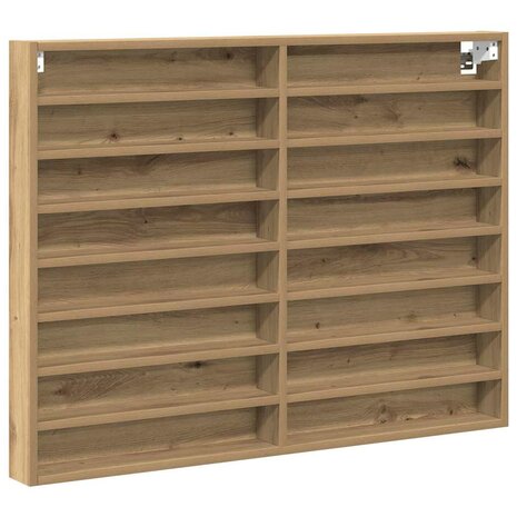 Vitrinekast Artisan Eiken 100 x 8,5 x 75 cm Bewerkt hout 2