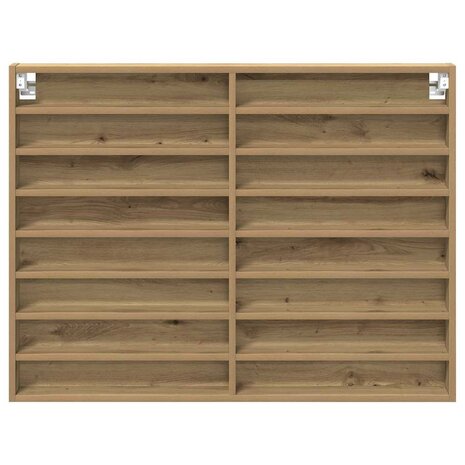 Vitrinekast Artisan Eiken 100 x 8,5 x 75 cm Bewerkt hout 6