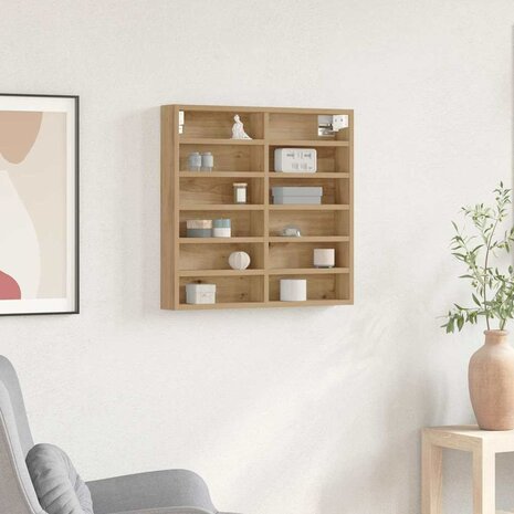 Vitrinekast Artisan Eiken 60 x 8,5 x 58 cm Bewerkt hout 1