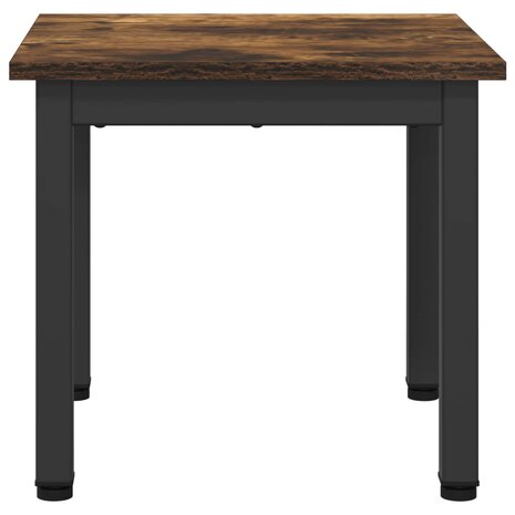Salontafel Rook Eik 40 x 40 x 36 cm Bewerkt hout 5