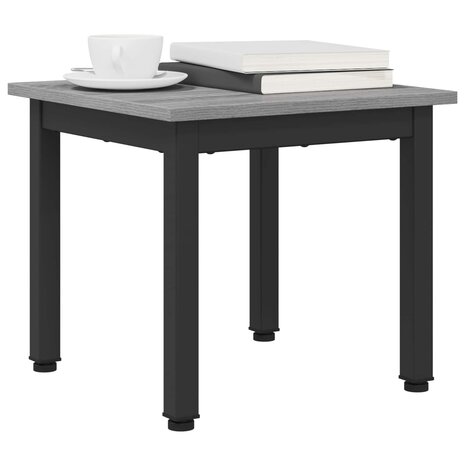 Salontafel Grijs Sonoma 40 x 40 x 36 cm Bewerkt hout 3