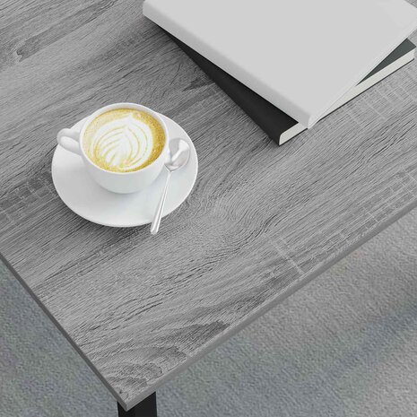 Salontafel Grijs Sonoma 40 x 40 x 36 cm Bewerkt hout 4
