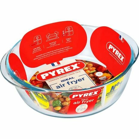 Ovenschaal Pyrex Transparant Borosilicaatglas Cirkelvormig &Oslash; 26 cm 1