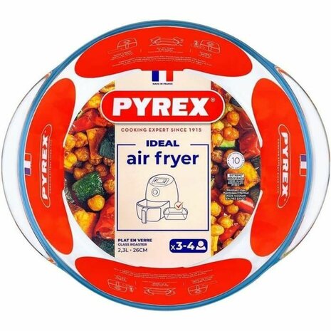 Ovenschaal Pyrex Transparant Borosilicaatglas Cirkelvormig &Oslash; 26 cm 2