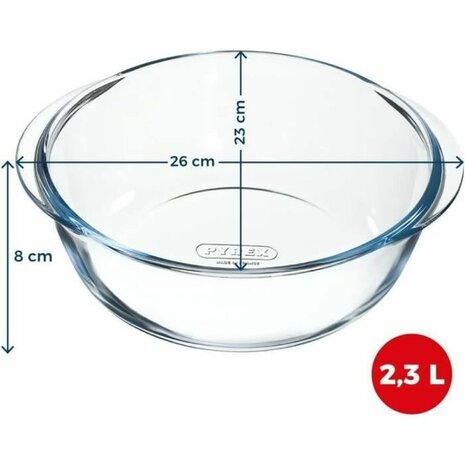 Ovenschaal Pyrex Transparant Borosilicaatglas Cirkelvormig &Oslash; 26 cm 4