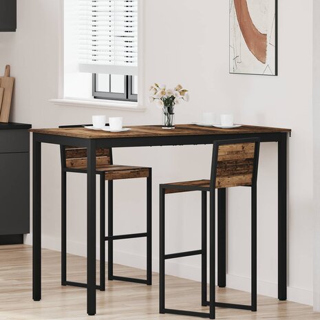 Eettafels Bewerkt hout 1