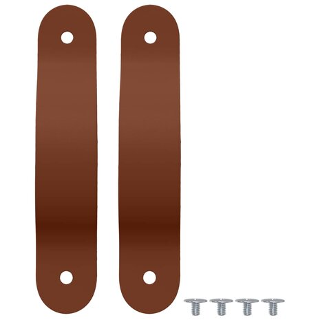 Kast Handvatten 2 pcs Bruin 96 mm PU 5
