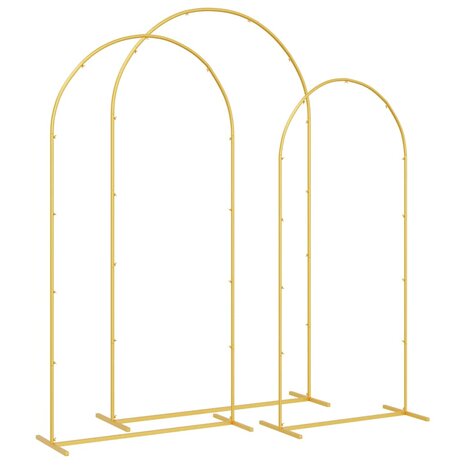 Trouwrand 3 pcs Goud Staal 5
