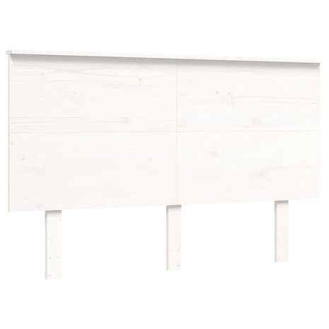 Seniorenbed met hoofdbord massief hout wit 120x200 cm 8