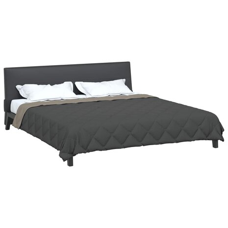 Zomerdekbed Lichtgrijs en Antraciet 200 x 200 cm Microvezel 3