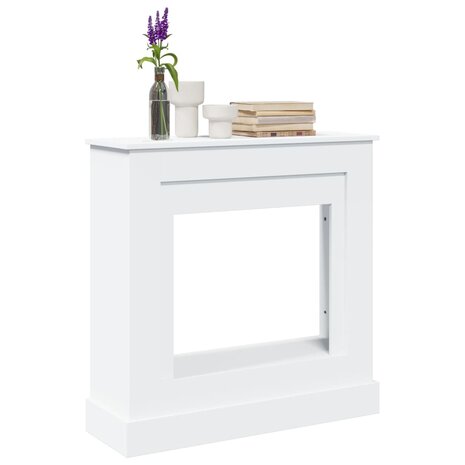 Haardombouw 90x30x90 cm bewerkt hout wit 1