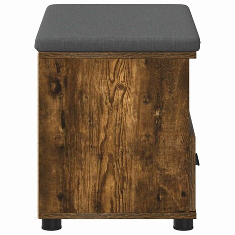 Halbank met kussen met lade Gerookt eiken 60 x 38 x 46 cm 7
