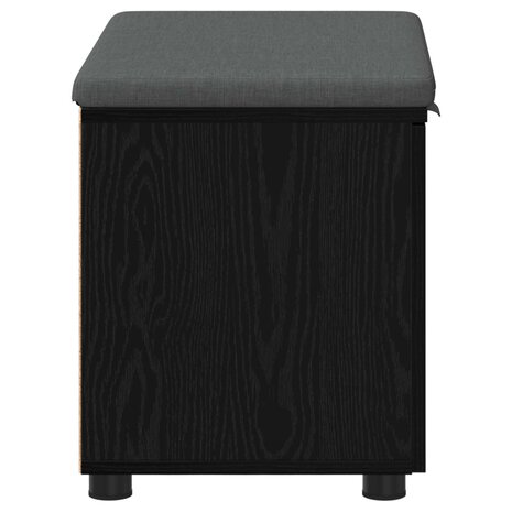Halbank met kussen met opslag Zwart Eiken 60 x 38 x 46 cm 7