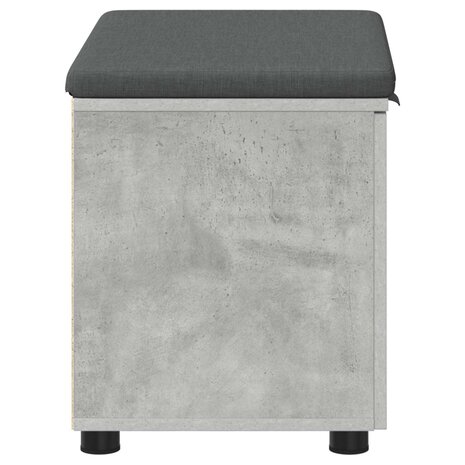 Halbank met kussen met opslag Beton Grijs 60 x 38 x 46 cm 7