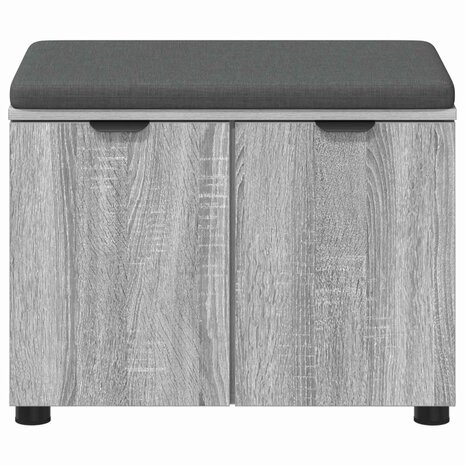 Halbank met kussen met opslag Grijs Sonoma 60 x 38 x 46 cm 6