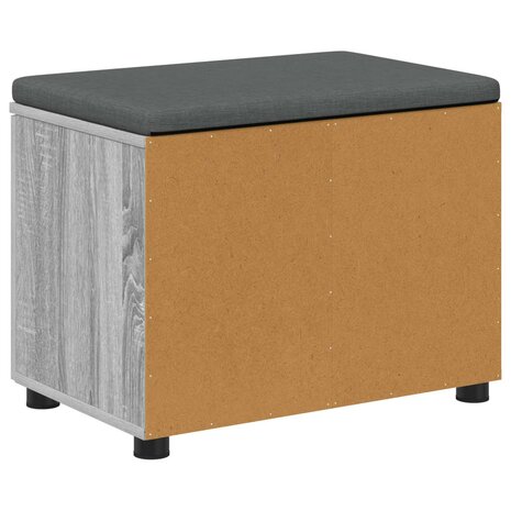 Halbank met kussen met opslag Grijs Sonoma 60 x 38 x 46 cm 8
