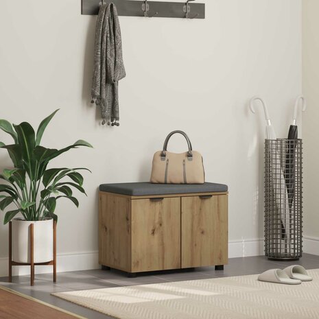 Halbank met kussen met opslag Artisan Eiken 60 x 38 x 46 cm 1