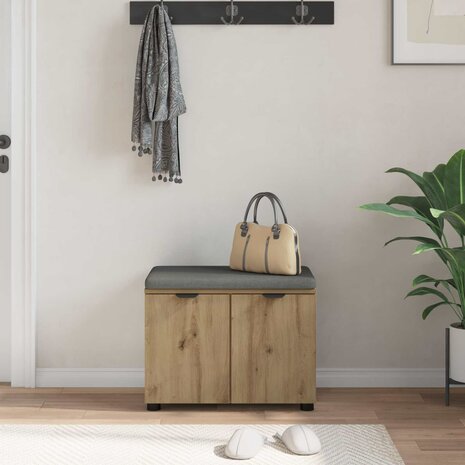 Halbank met kussen met opslag Artisan Eiken 60 x 38 x 46 cm 4