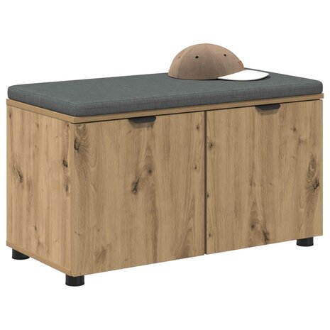 Halbank met kussen met opslag Artisan Eiken 80 x 38 x 46 cm 3