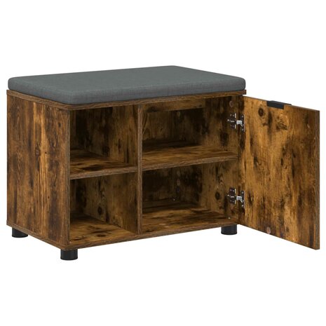Halbank met kussen Effen Gerookt eiken 60 x 38 x 46 cm 5