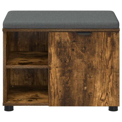 Halbank met kussen Effen Gerookt eiken 60 x 38 x 46 cm 6