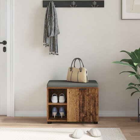 Halbank met kussen Effen Oudhout 60 x 38 x 46 cm 4