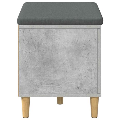 Halbank met kussen met opslag Beton Grijs 60 x 38 x 46 cm 7