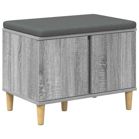 Halbank met kussen met opslag Grijs Sonoma 60 x 38 x 46 cm 2