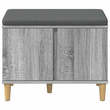 Halbank met kussen met opslag Grijs Sonoma 60 x 38 x 46 cm 6