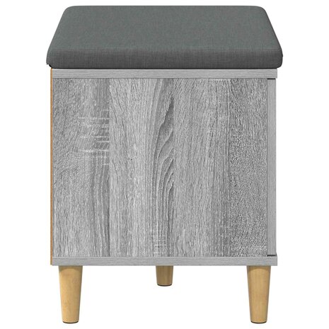 Halbank met kussen met opslag Grijs Sonoma 60 x 38 x 46 cm 7