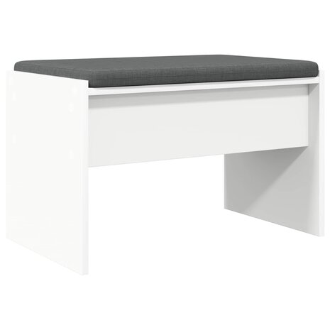 Halbank met kussen Wit 60 x 38 x 46 cm 2