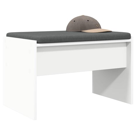 Halbank met kussen Wit 60 x 38 x 46 cm 3