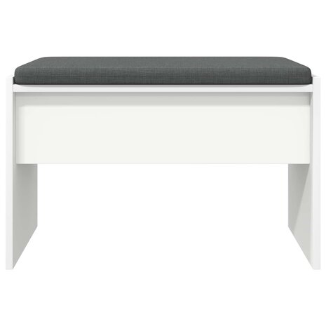 Halbank met kussen Wit 60 x 38 x 46 cm 5
