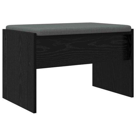 Halbank met kussen Zwart Eiken 60 x 38 x 46 cm 2