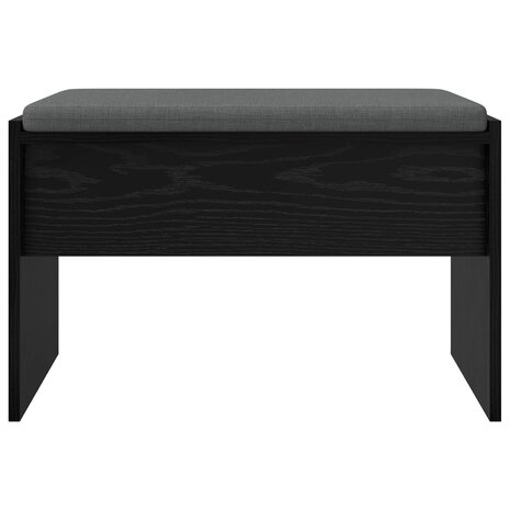 Halbank met kussen Zwart Eiken 60 x 38 x 46 cm 5