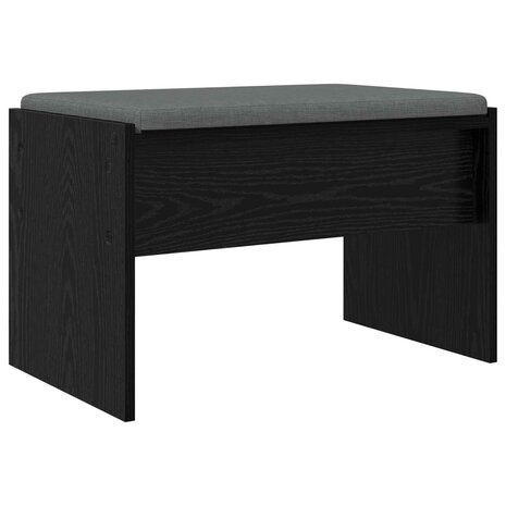 Halbank met kussen Zwart Eiken 60 x 38 x 46 cm 7