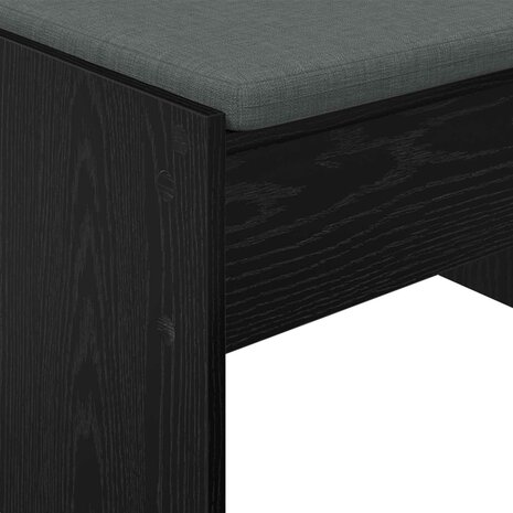 Halbank met kussen Zwart Eiken 60 x 38 x 46 cm 8