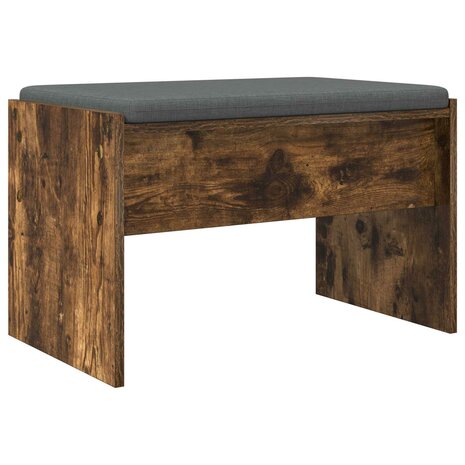 Halbank met kussen Gerookt eiken 60 x 38 x 46 cm 2