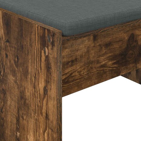 Halbank met kussen Gerookt eiken 60 x 38 x 46 cm 8