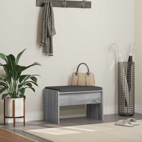 Halbank met kussen Grijs Sonoma 60 x 38 x 46 cm 1