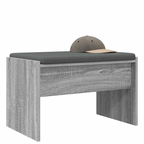 Halbank met kussen Grijs Sonoma 60 x 38 x 46 cm 3