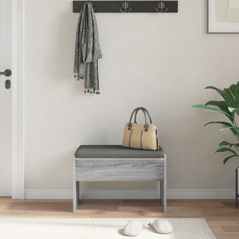 Halbank met kussen Grijs Sonoma 60 x 38 x 46 cm 4