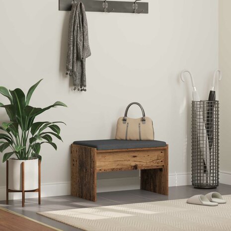 Halbank met kussen Oudhout 60 x 38 x 46 cm 1
