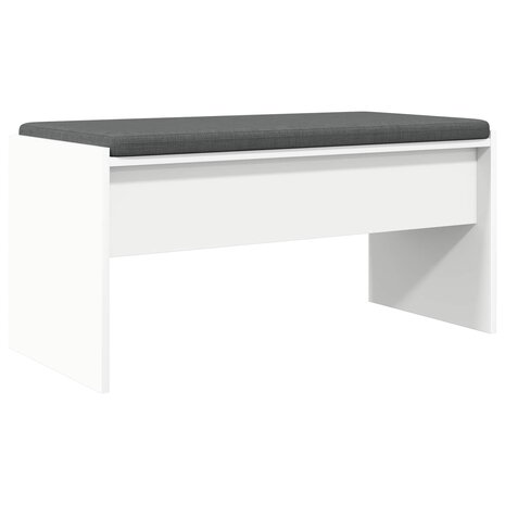 Halbank met kussen Wit 80 x 38 x 46 cm 2