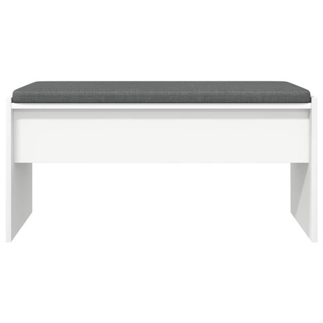 Halbank met kussen Wit 80 x 38 x 46 cm 5