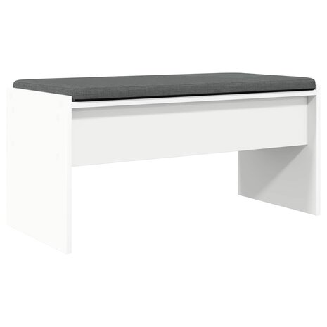 Halbank met kussen Wit 80 x 38 x 46 cm 7