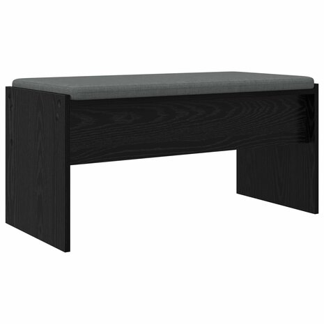 Halbank met kussen Zwart Eiken 80 x 38 x 46 cm 2