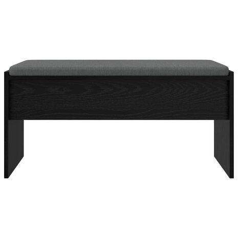 Halbank met kussen Zwart Eiken 80 x 38 x 46 cm 5